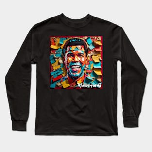 Muhammad Ali // Paper Art Long Sleeve T-Shirt